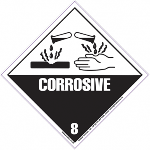 Corrosive Chemical Label